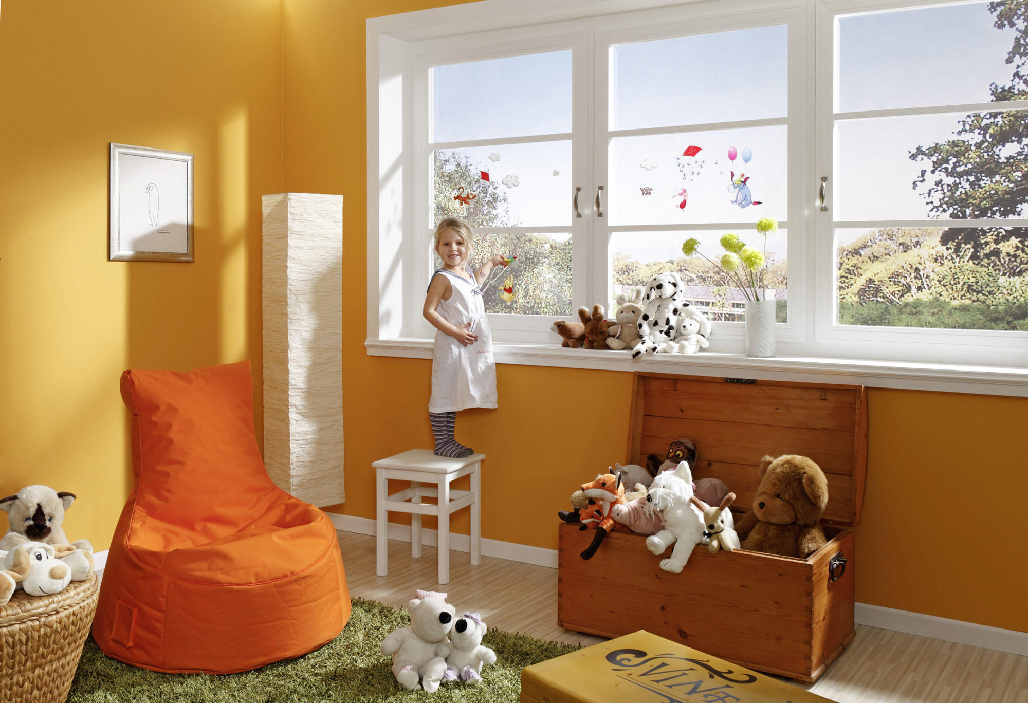 FENSTERBILD Winnie The Pooh  - Multicolor, Basics, Kunststoff (31/31cm) - Komar