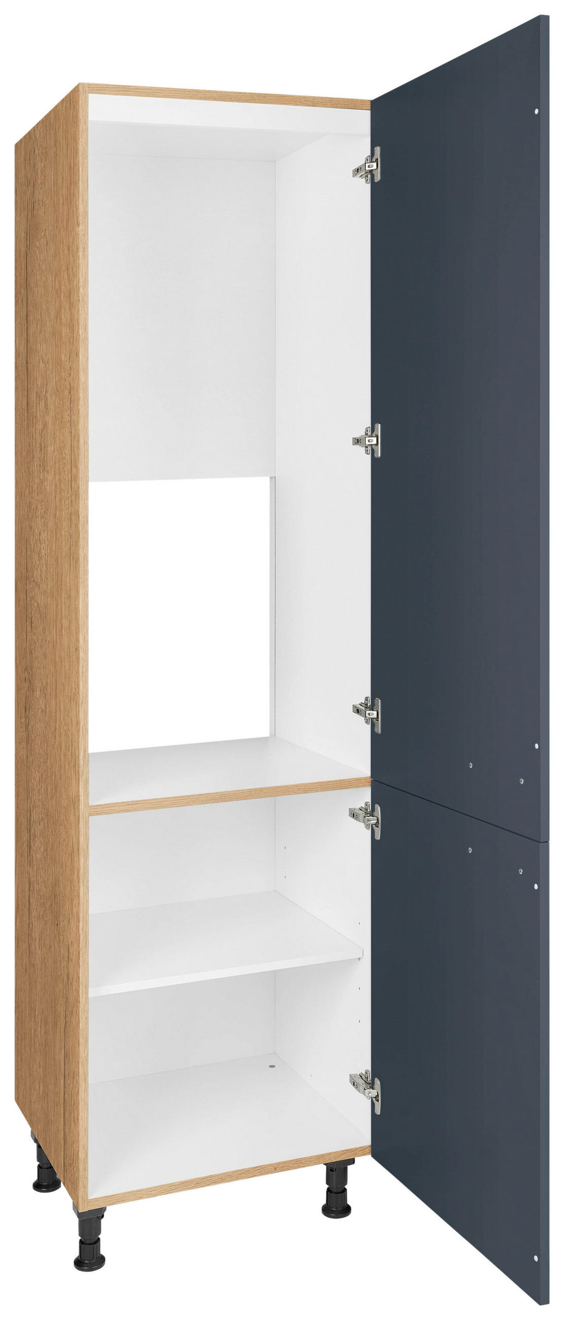 GERÄTEUMBAUSCHRANK 60/216,6/58 cm  in Blau, Eichefarben  - Blau/Eichefarben, MODERN, Holzwerkstoff/Metall (60/216,6/58cm) - Nobilia