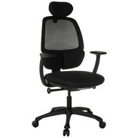 OTOČNÁ ŽIDLE, síťovina, černá - černá, Moderní, textil/plast (66/114-129/67,5cm) - MID.YOU