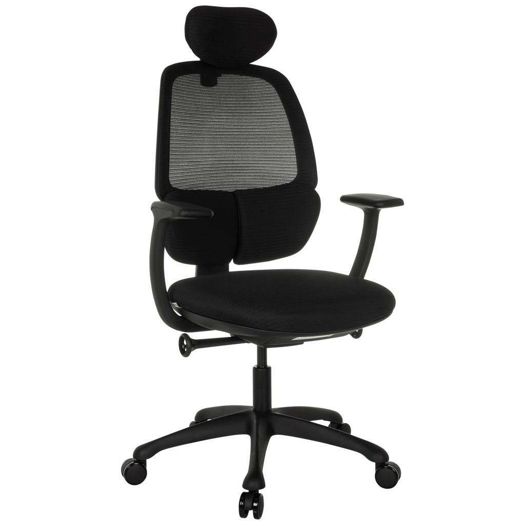 MID.YOU OTOČNÁ STOLIČKA, sieťovina, čierna