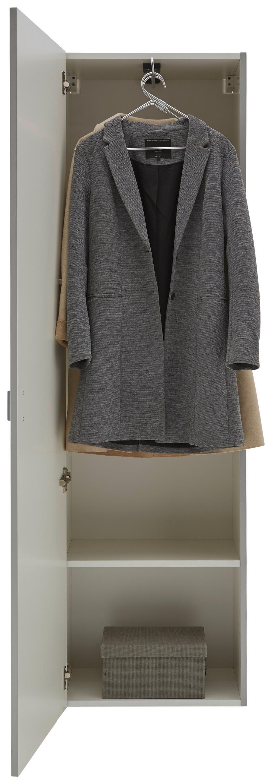 GARDEROBENSCHRANK  in 52/182/36 cm  - Sandfarben/Alufarben, Design, Holzwerkstoff/Metall (52/182/36cm) - Dieter Knoll