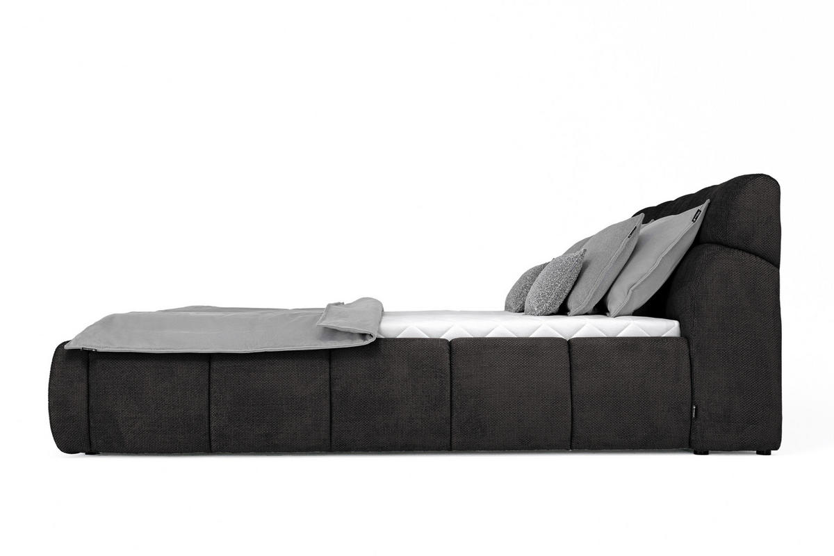 POLSTERBETT inkl. Bettkasten 180/200 cm  in Schwarz  - Schwarz, Design, Holz/Kunststoff (180/200cm) - Esposa