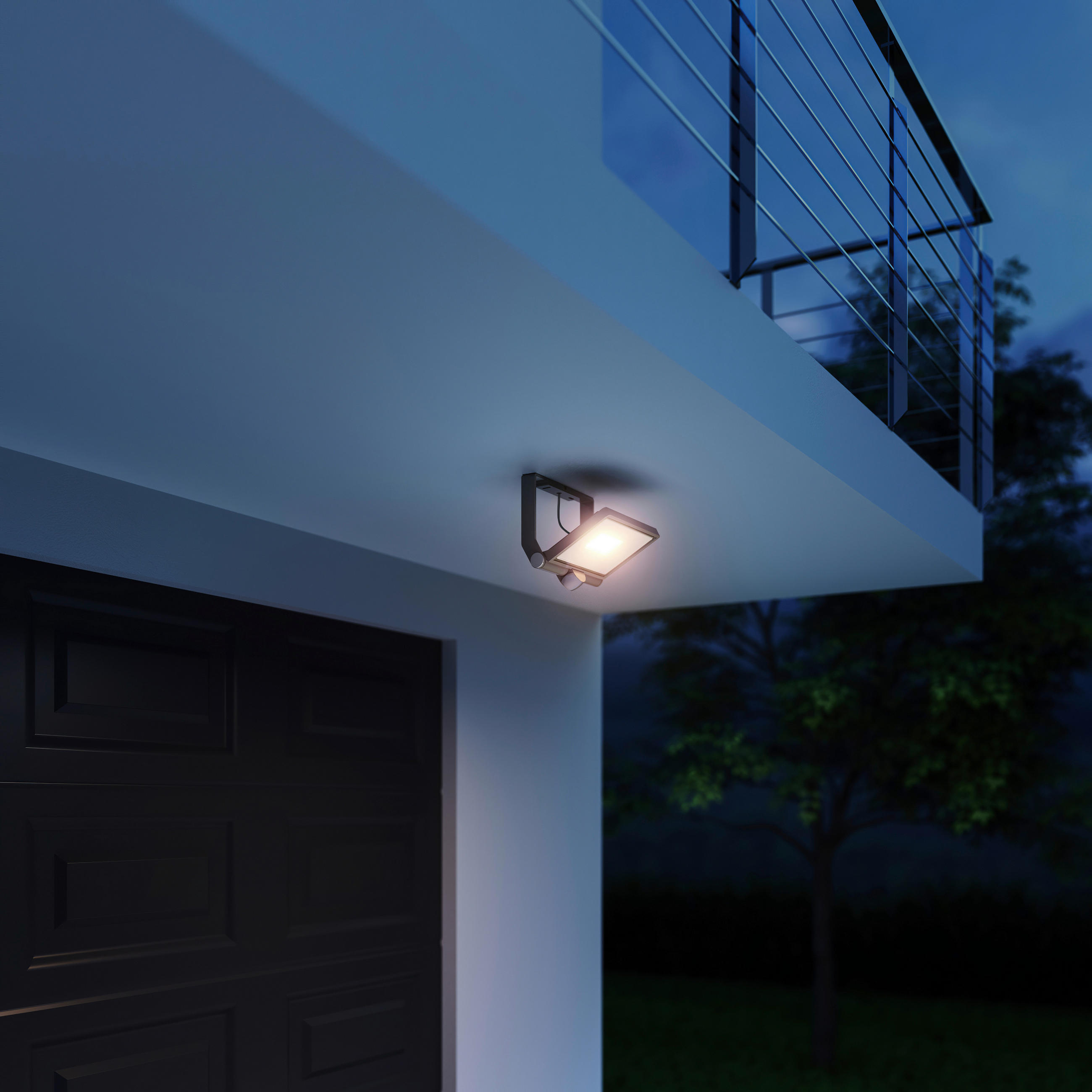 LED-AUßENLEUCHTE 22,2/25,9/21,5 cm   - Anthrazit, Design, Metall (22,2/25,9/21,5cm) - Steinel