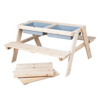 KINDERSPIELTISCH  - Naturfarben/Grau, Basics, Holz/Kunststoff (89/50/85,5cm) - Roba