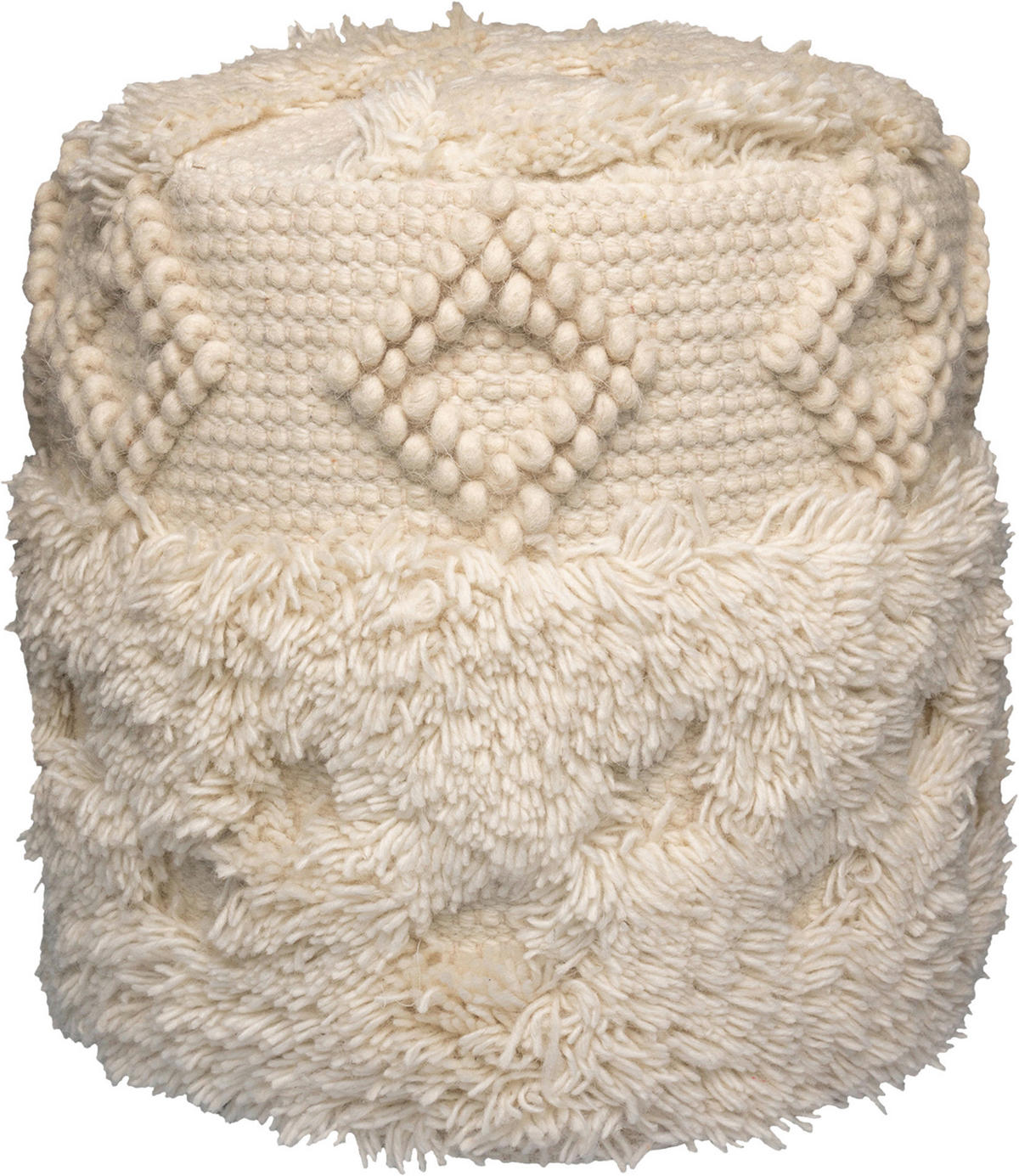 POUF Struktur  - Naturfarben, Design, Textil (35cm) - Kayoom