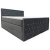 BOXSPRINGBETT 180/200 cm  in Schwarz  - Schwarz, MODERN, Textil (180/200cm) - Livetastic