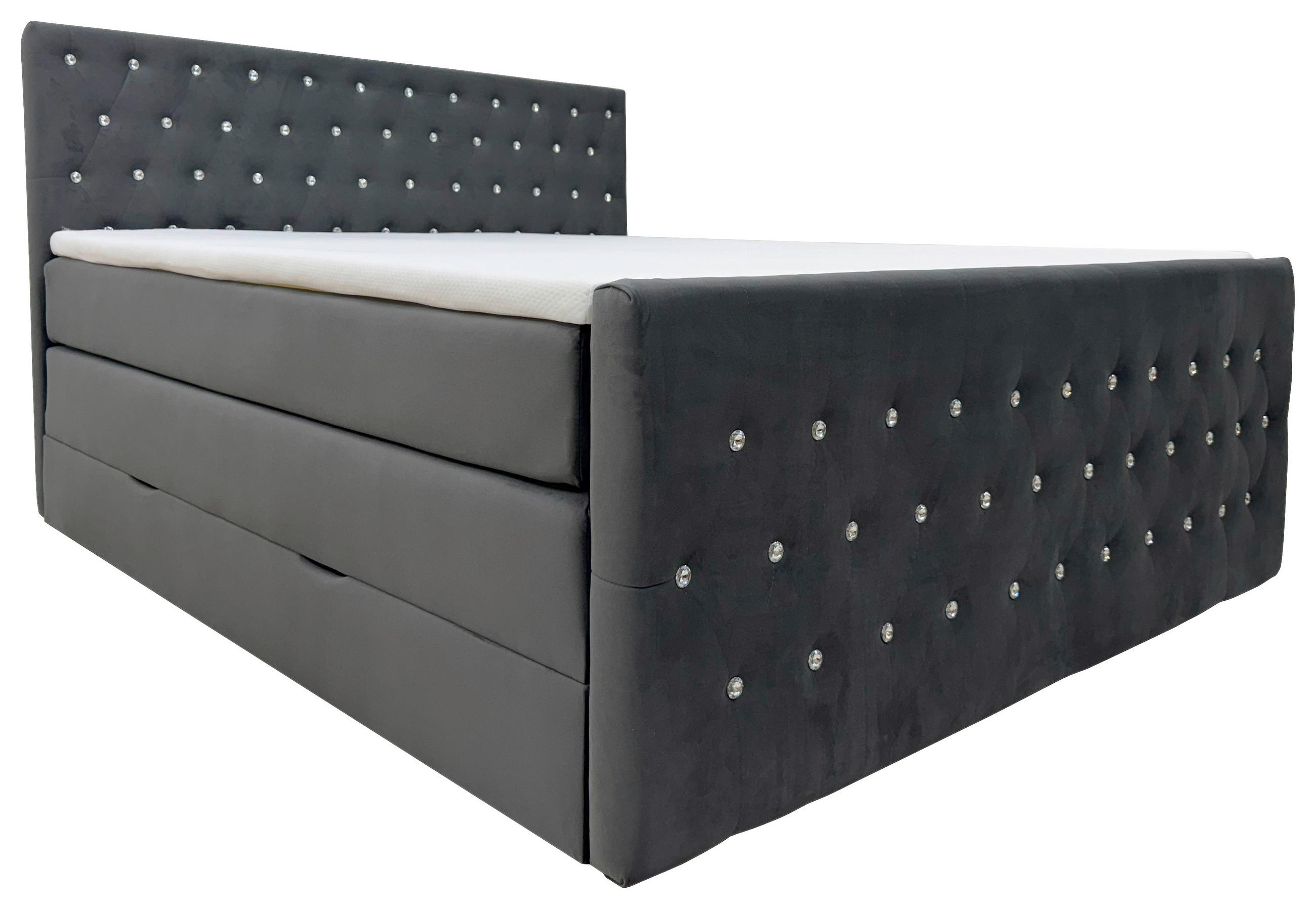 Livetastic BOXSPRINGOVÁ POSTEĽ, 140/200 cm, čierna