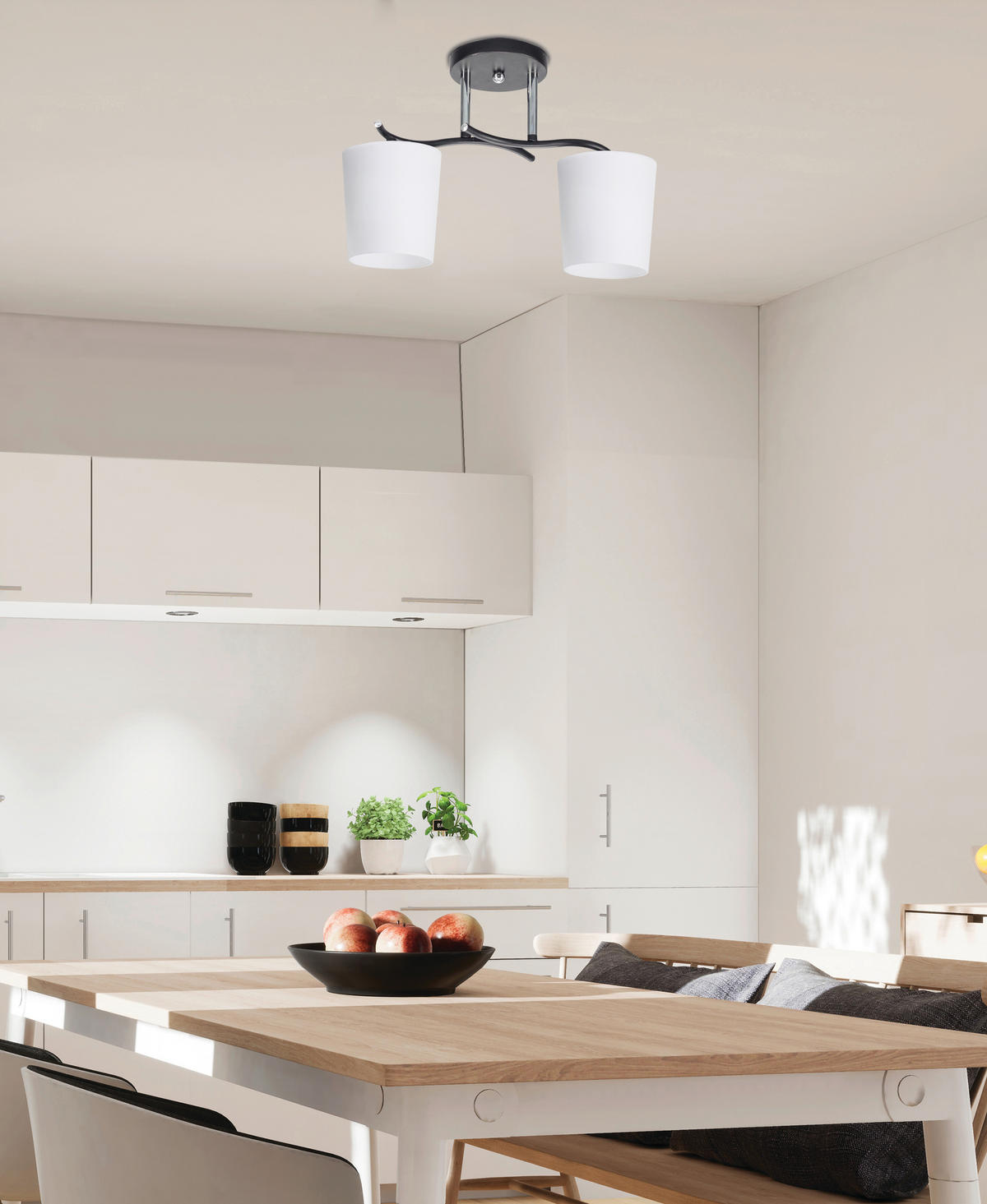 DECKENLEUCHTE    37/13/25 cm  - Chromfarben/Schwarz, KONVENTIONELL, Metall (37/13/25cm)