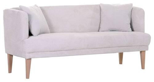 SITZBANK 170/83/70 cm Cord Creme, Weiß, Eichefarben Holz  - Eichefarben/Creme, Design, Holz/Textil (170/83/70cm) - Landscape
