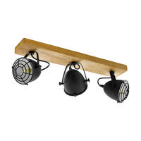 TAKSPOT 59/11/20,5 cm   - svart/naturfärgad, Natur, metall/trä (59/11/20,5cm) - Eglo