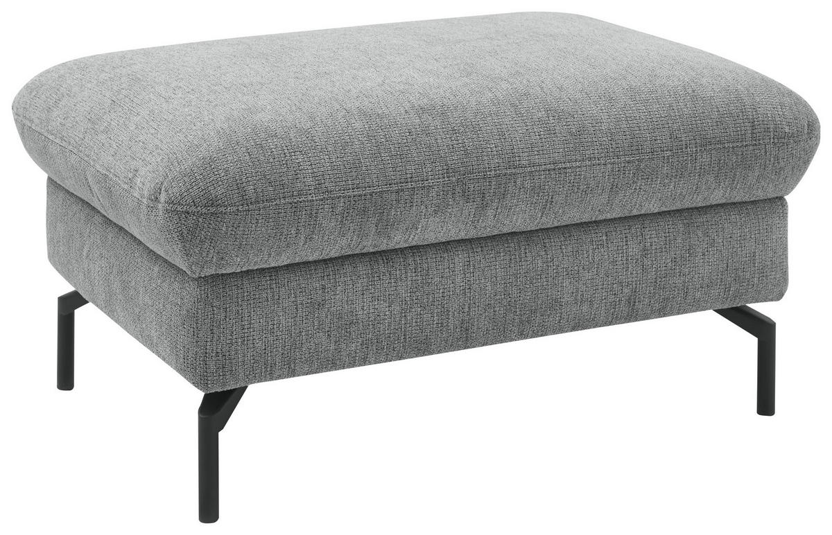 HOCKER in Metall, Textil Grau  - Schwarz/Grau, Design, Textil/Metall (92/46/67cm) - Dieter Knoll