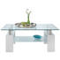 COUCHTISCH in Metall, Glas, Holzwerkstoff 100/60/45 cm - Weiß, Design, Glas/Holzwerkstoff (100/60/45cm) - Carryhome COUCHTISCH in Metall, Glas, Holzwerkstoff 100/60/45 cm - Weiß, Design, Glas/Holzwerkstoff (100/60/45cm) - Carryhome
