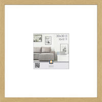 RÁM NA OBRAZY, 1 foto 30 cm x 30 cm - prírodná farba, Basics, plast (32/32/2,5cm)