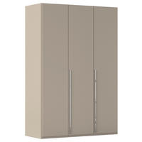 DREHTÜRENSCHRANK 151/223/60 cm 3-türig Fango  - Chromfarben/Fango, Design, Holzwerkstoff/Metall (151/223/60cm) - home24