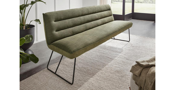SITZBANK 228/89/68 cm in Grün, Schwarz - Schwarz/Grün, Design, Textil/Metall (228/89/68cm) - Dieter Knoll