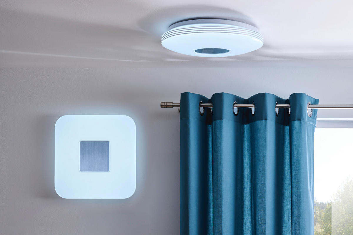 LED-DECKENLEUCHTE 21,6 W  34/10 cm    - Chromfarben/Weiss, Basics, Kunststoff/Metall (34/10cm) - Novel