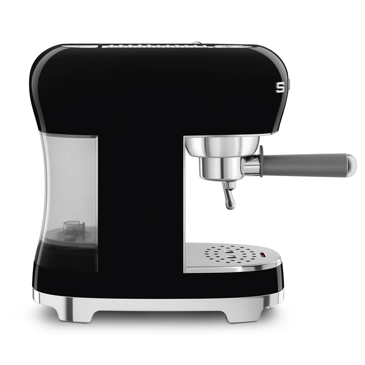 ESPRESSOMASCHINE 50´s Style  - Schwarz Hochglanz, Basics, Kunststoff/Metall (14,9/33/32,9cm) - SMEG