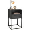 NACHTSCHRANK 40/65/39 cm  - Schwarz/Graphitfarben, Design, Holzwerkstoff/Kunststoff (40/65/39cm) - Boxxx