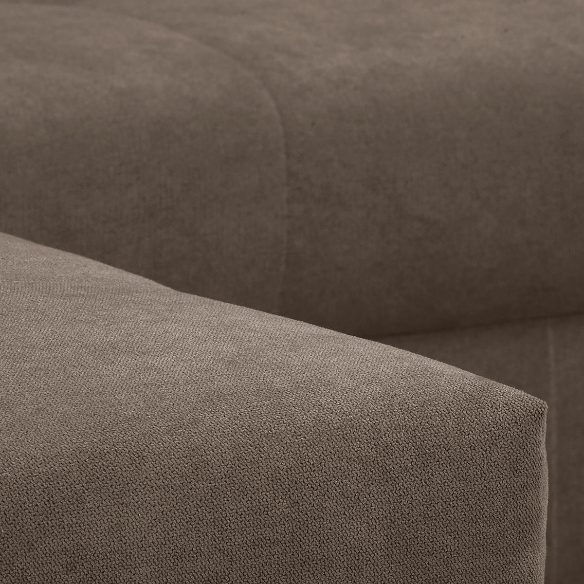 ECKSOFA Ariella in Mikrofaser Braun  161/231 cm  - Naturfarben/Braun, Design, Holz/Textil (161/231cm) - Livetastic