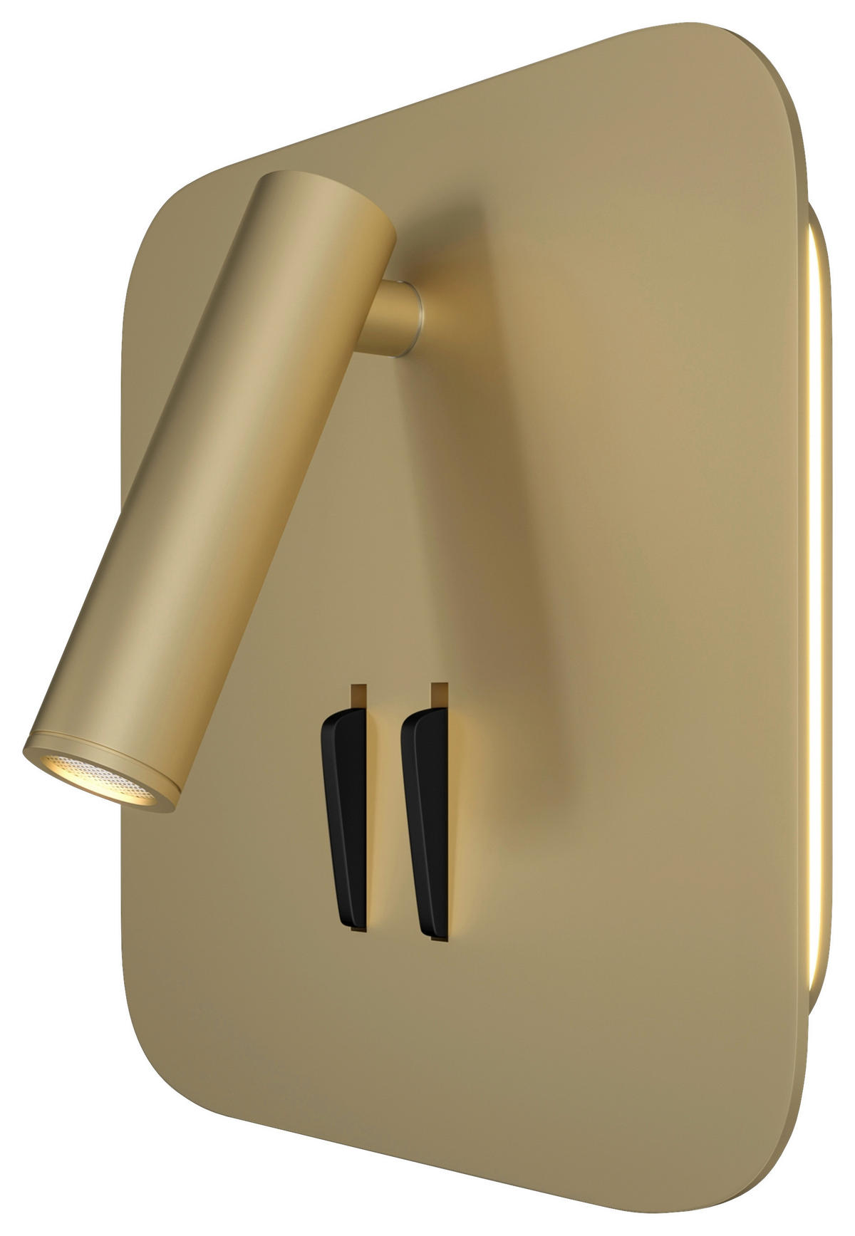 NÁSTENNÉ SVIETIDLO, 6,5/13/13 cm  - zlatá, Basics, kov/plast (6,5/13/13cm)