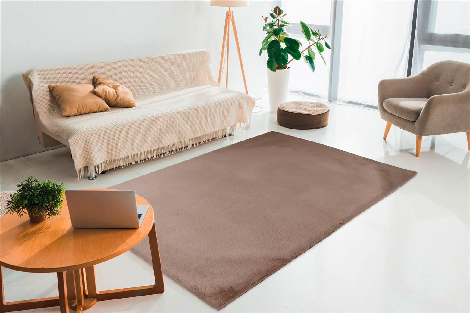 HOCHFLORTEPPICH 80/150 cm Rabbit Light 525 Taupe Taupe  - Taupe, KONVENTIONELL, Textil (80/150cm)