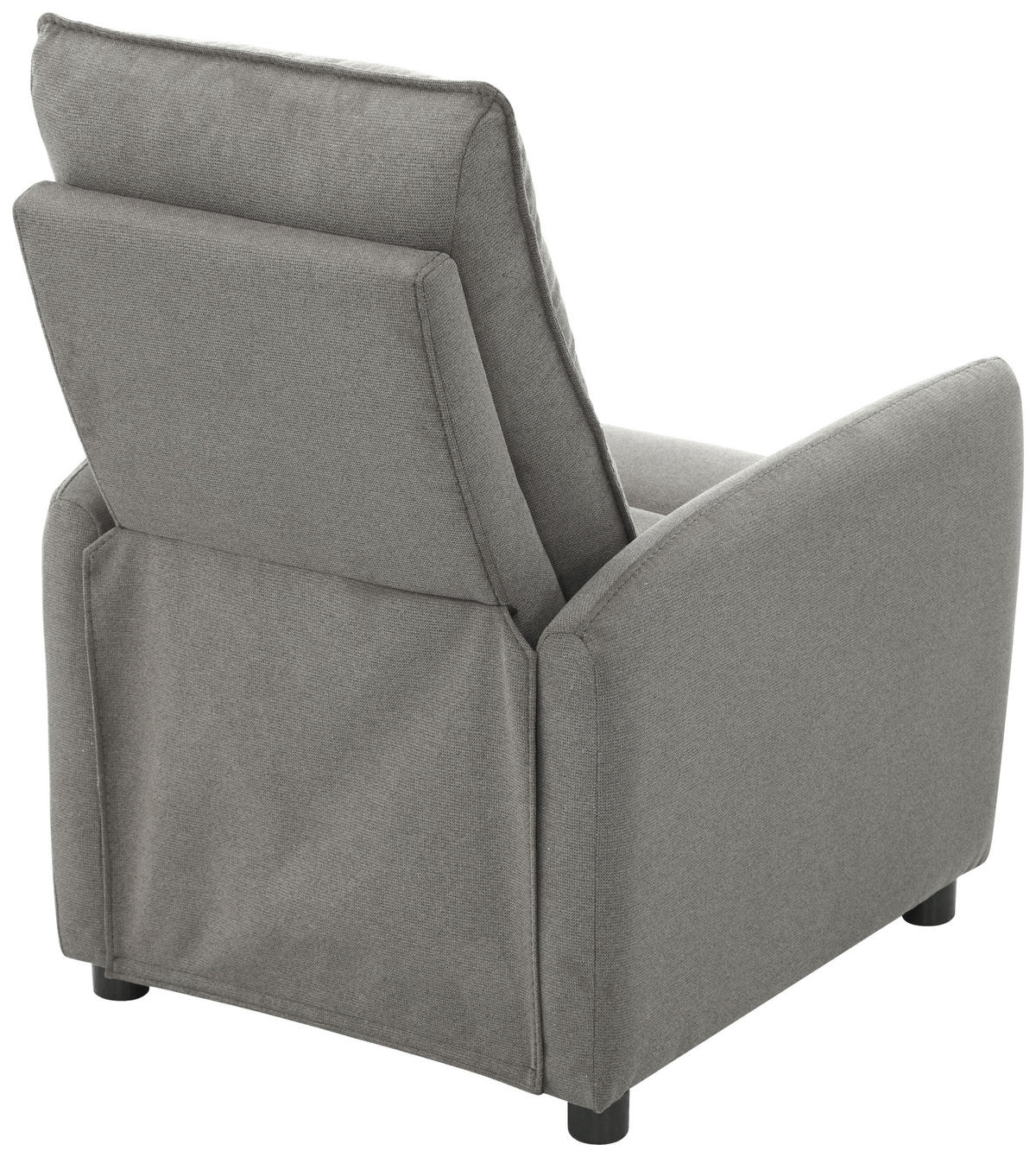 Fotoliu Pentru Televizor din lemn, metal, plastic, textil, gri deschis - gri deschis/negru, Konventionell, plastic/lemn (74/101/95cm) - Carryhome