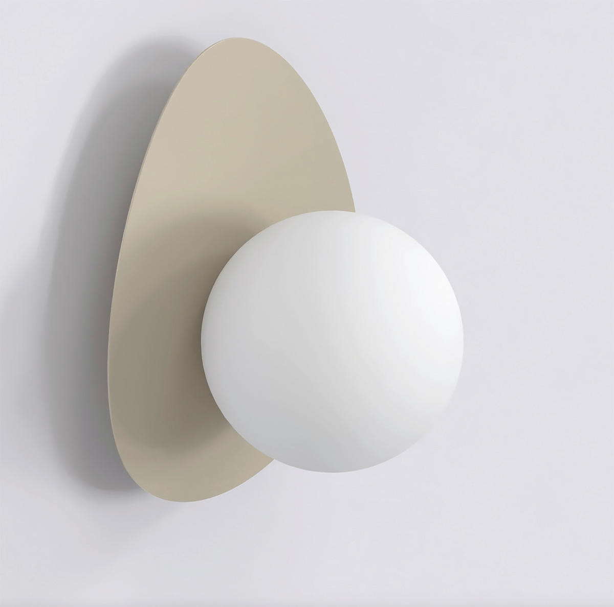 WANDLEUCHTE  16/13/20 cm    - Beige, KONVENTIONELL, Glas/Metall (16/13/20cm)