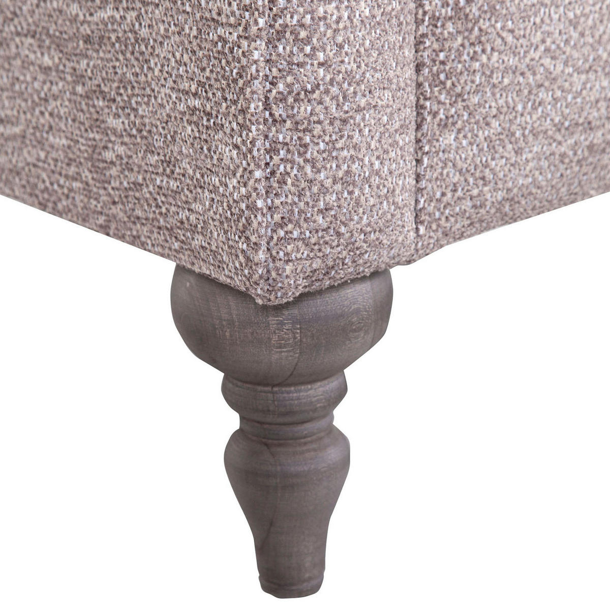 OHRENSESSEL Chenille Braun  - Braun/Grau, KONVENTIONELL, Holz/Textil (83/102/87cm) - Carryhome