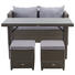 GARTENSET Kunststoffgeflecht Aluminium - Grau, LIFESTYLE, Glas/Kunststoff - Ambia Garden GARTENSET Kunststoffgeflecht Aluminium - Grau, LIFESTYLE, Glas/Kunststoff - Ambia Garden