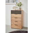 KOMMODE  in 61,5/104,9/44,2 cm  - Dunkelbraun/Erlefarben, Natur, Glas/Holz (61,5/104,9/44,2cm) - Valnatura