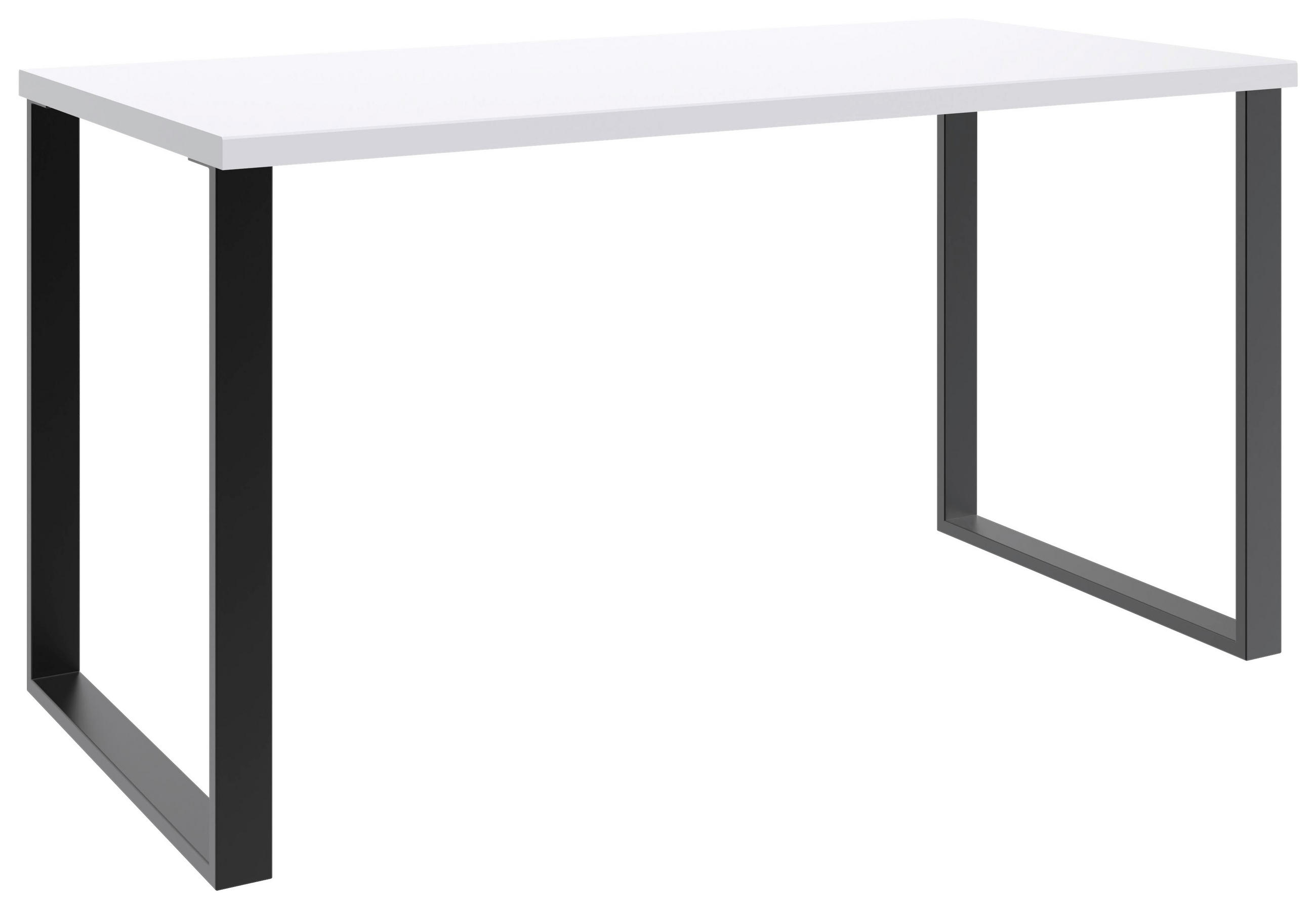 MLADINSKA PISALNA MIZA kovina, leseni material bela, črna  - črna/bela, Design, kovina/leseni material (140/70/75cm) - Ti'me