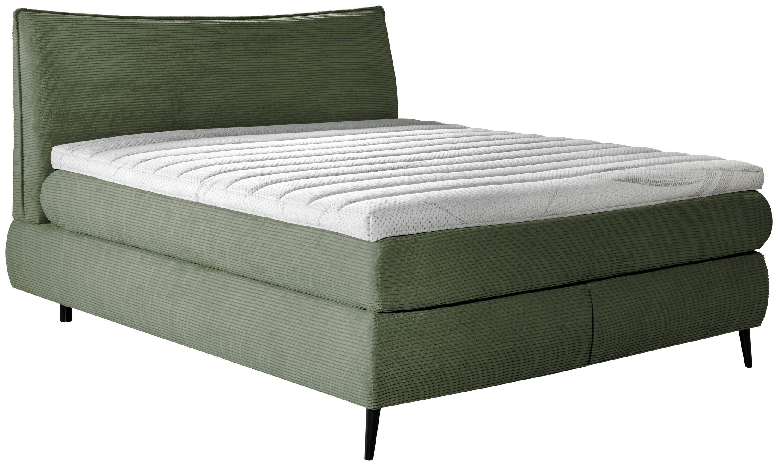 BOXSPRINGBETT 180/200 cm  in Grün  - Schwarz/Grün, Trend, Holz/Textil (180/200cm) - Esposa