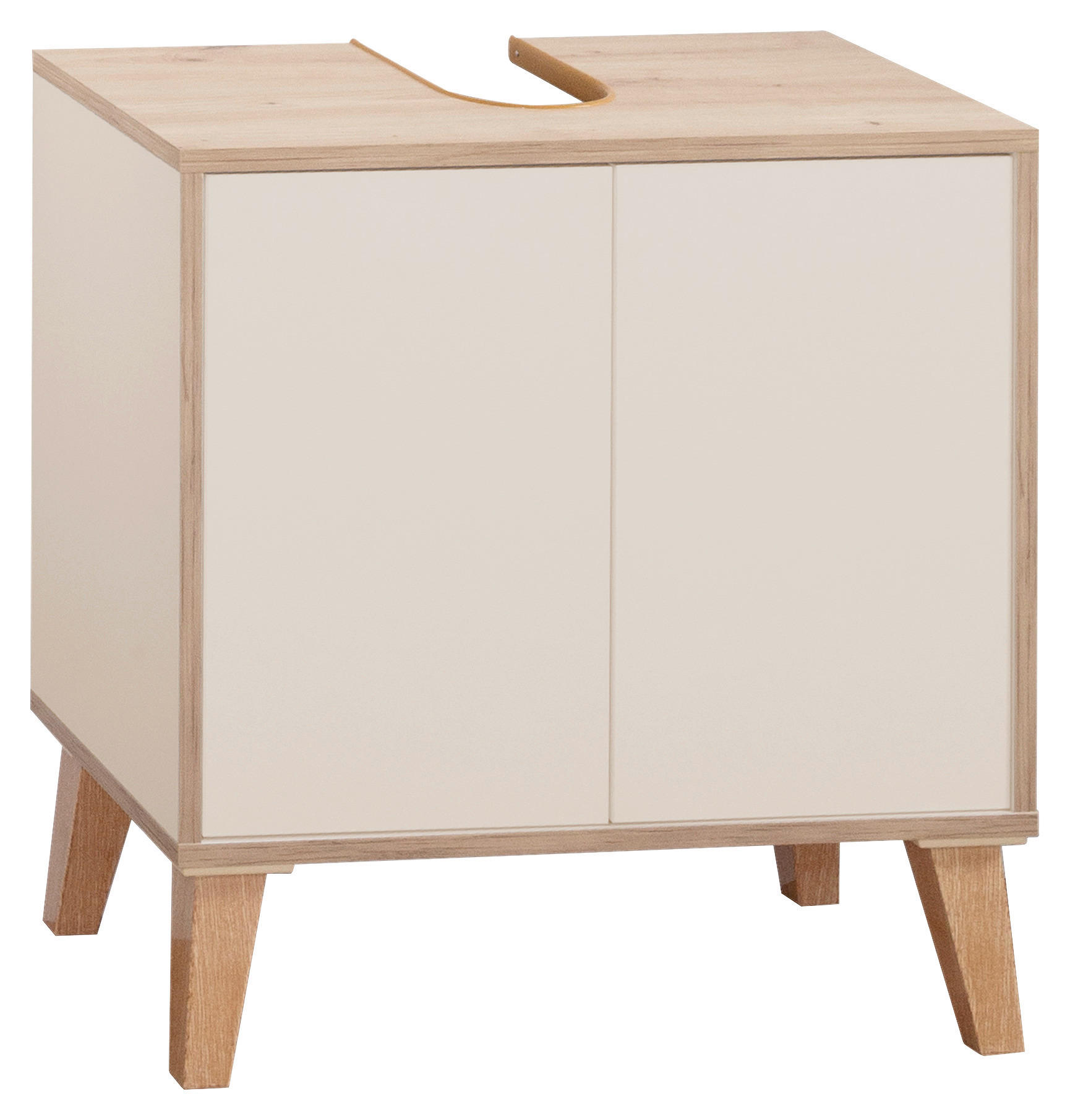 WASCHBECKENUNTERSCHRANK 60/63/32,5 cm  - Champagner/Eiche Artisan, MODERN, Holzwerkstoff/Kunststoff (60/63/32,5cm) - MID.YOU