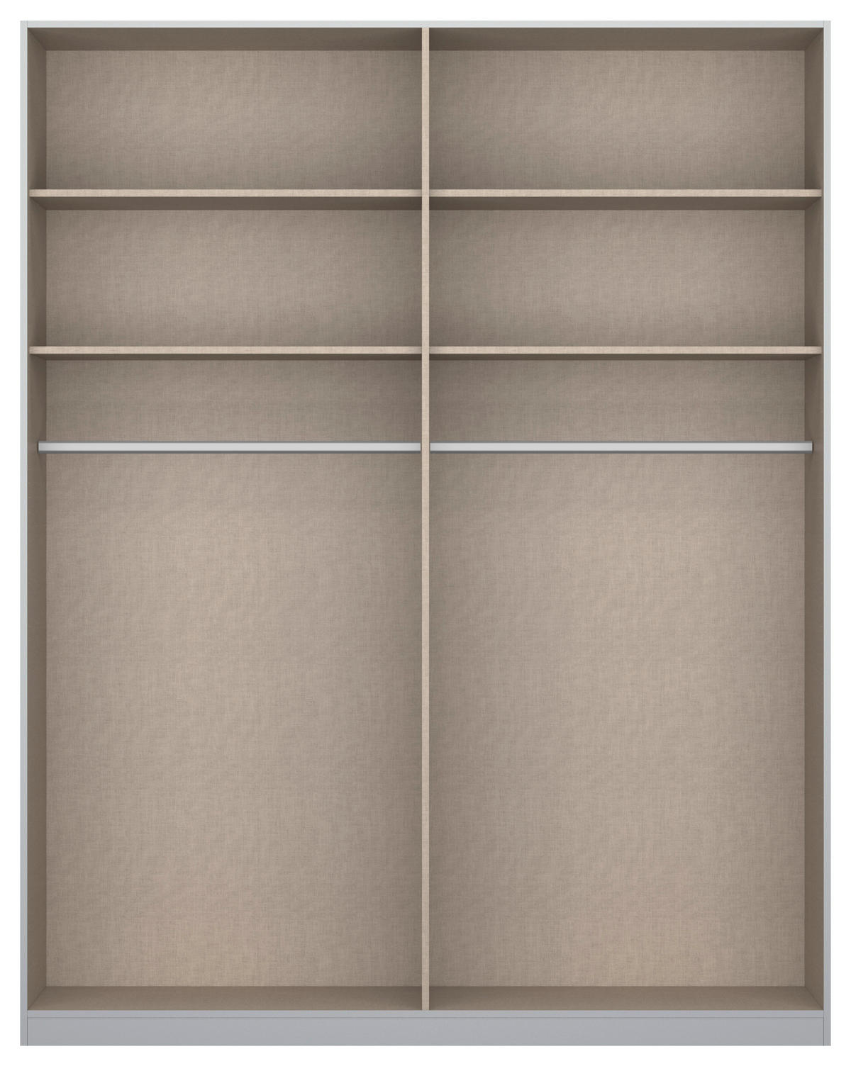 ORMAR S KLASIČNIM VRATIMA bijela   - bijela/boje aluminija, Moderno, drvni materijal/metal (181/229/54cm) - Modern Living