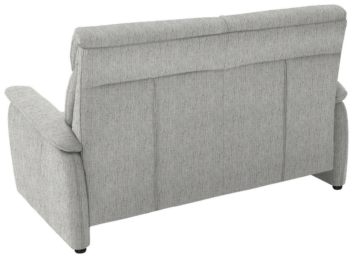 2,5-SITZER in Flachgewebe Silberfarben  - Silberfarben/Schwarz, KONVENTIONELL, Textil/Metall (178/107/97cm) - Pure Home Comfort