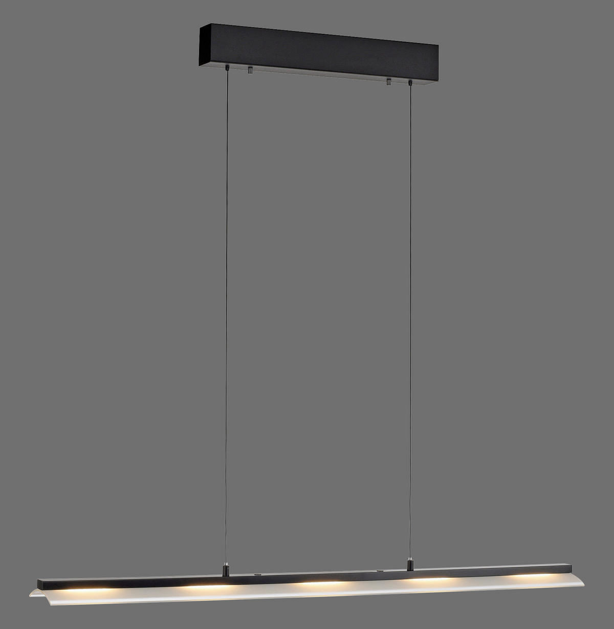 LED-HÄNGELEUCHTE 100/12/150 cm  - Schwarz, Design, Glas/Kunststoff (100/12/150cm) - Novel