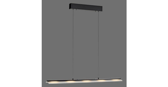 LED-HÄNGELEUCHTE 100/12/150 cm  - Schwarz, Design, Glas/Kunststoff (100/12/150cm) - Novel