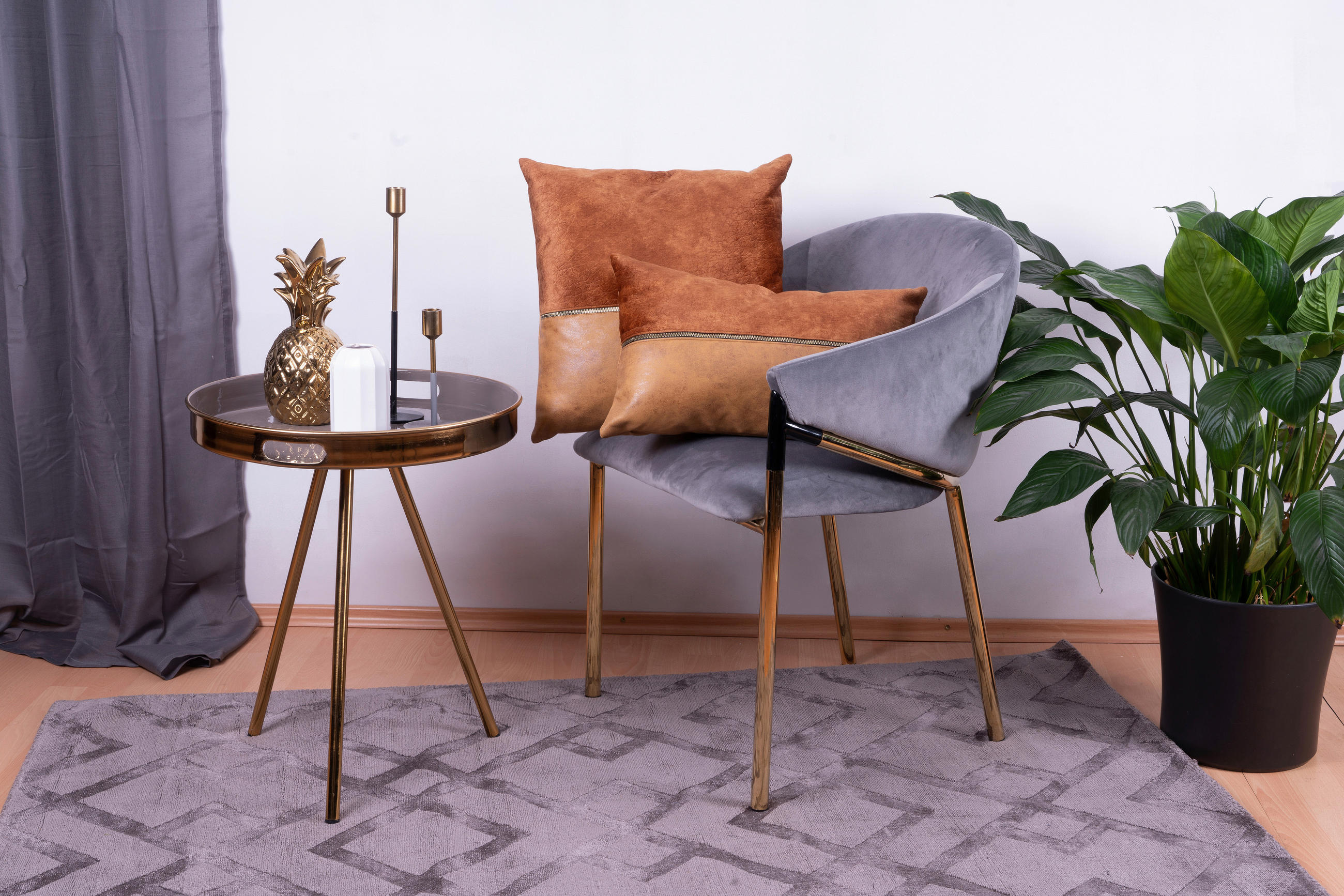 SADA DEKORAČNÍCH POLŠTÁŘŮ 30x45/50x45 cm - terracotta/cappuccino, Konvenční, textil (30x45/50x45cm)