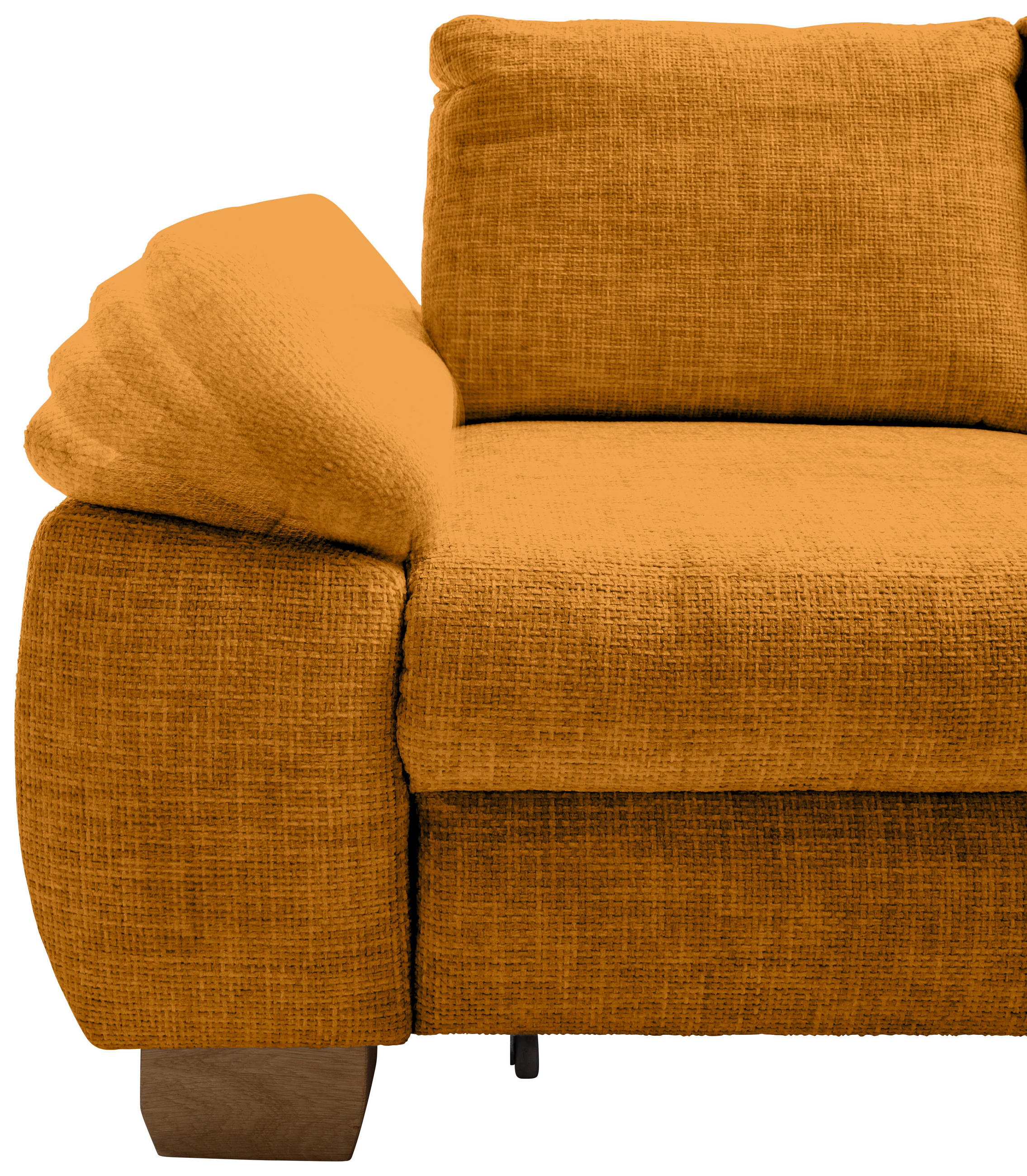 ECKSCHLAFSOFA in Struktur Goldfarben  - Wildeiche/Goldfarben, Modern, Holz/Textil (265/206cm) - Livetastic