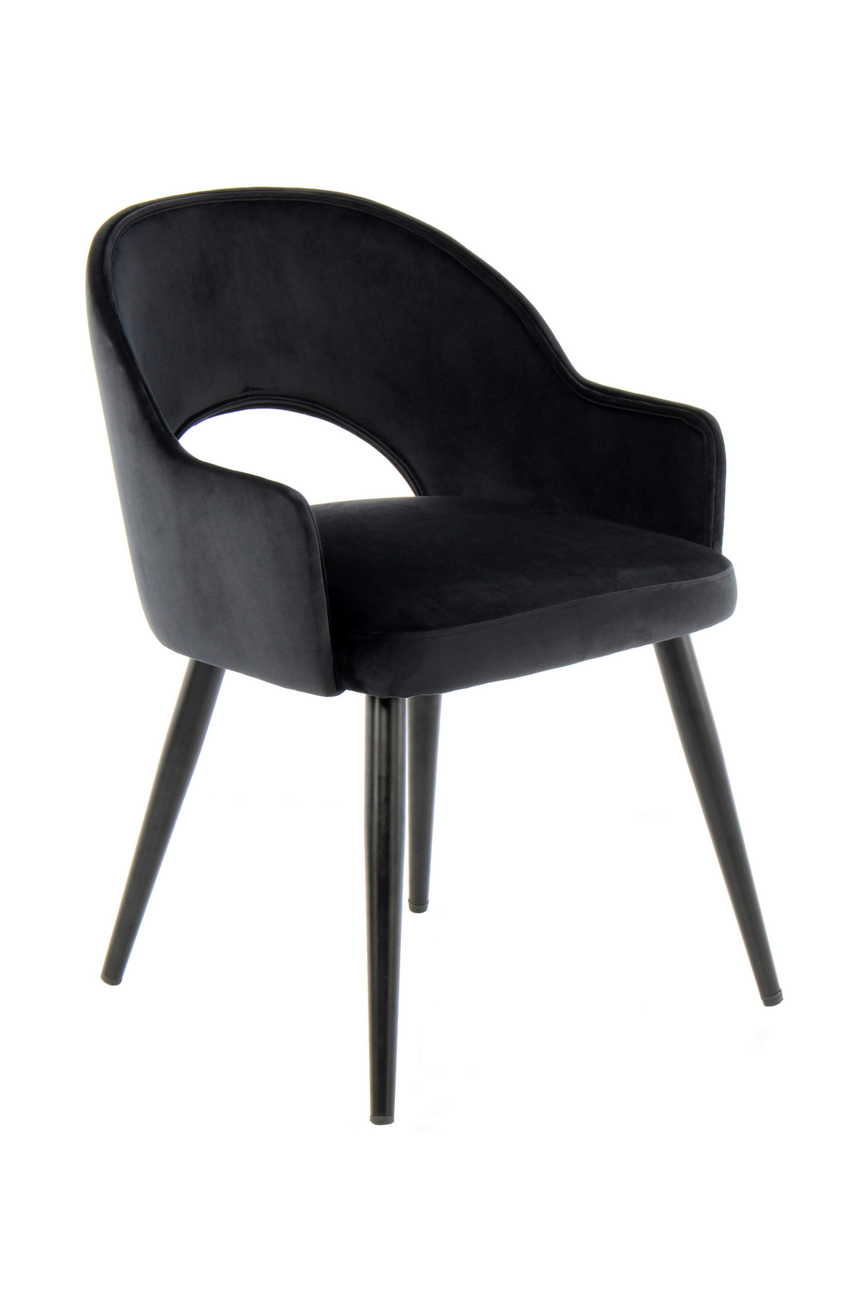 SADA ŽIDLÍ S PODRUČKAMI 2 kusy - černá, Moderní, kov/textil (55/77/58cm) - MID.YOU