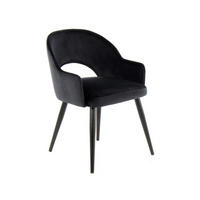 SADA ŽIDLÍ S PODRUČKAMI 2 kusy - černá, Moderní, kov/textil (55/77/58cm) - MID.YOU