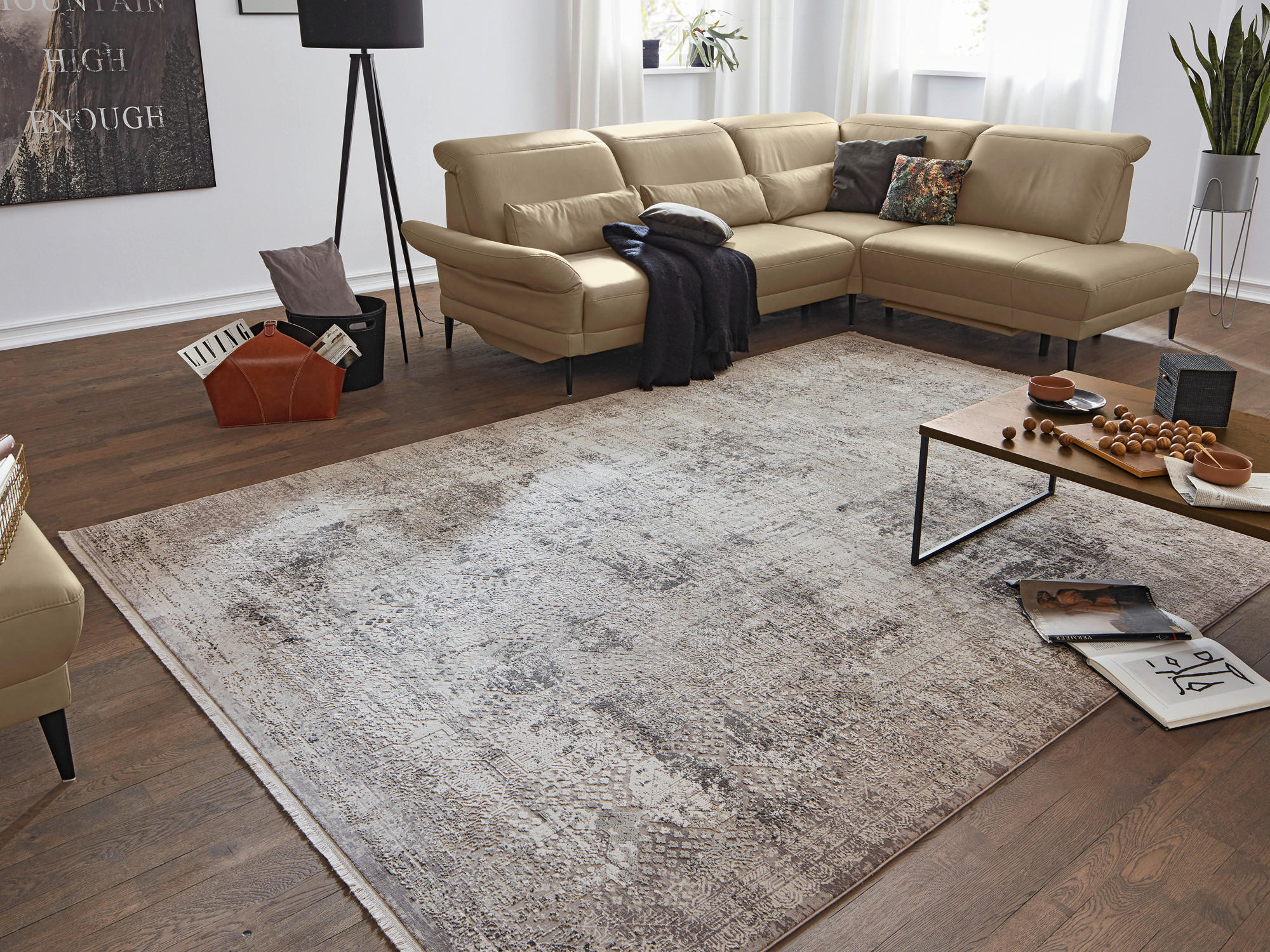 WEBTEPPICH 140/200 cm Apollo Grau  - Grau, Design, Textil (140/200cm) - Musterring