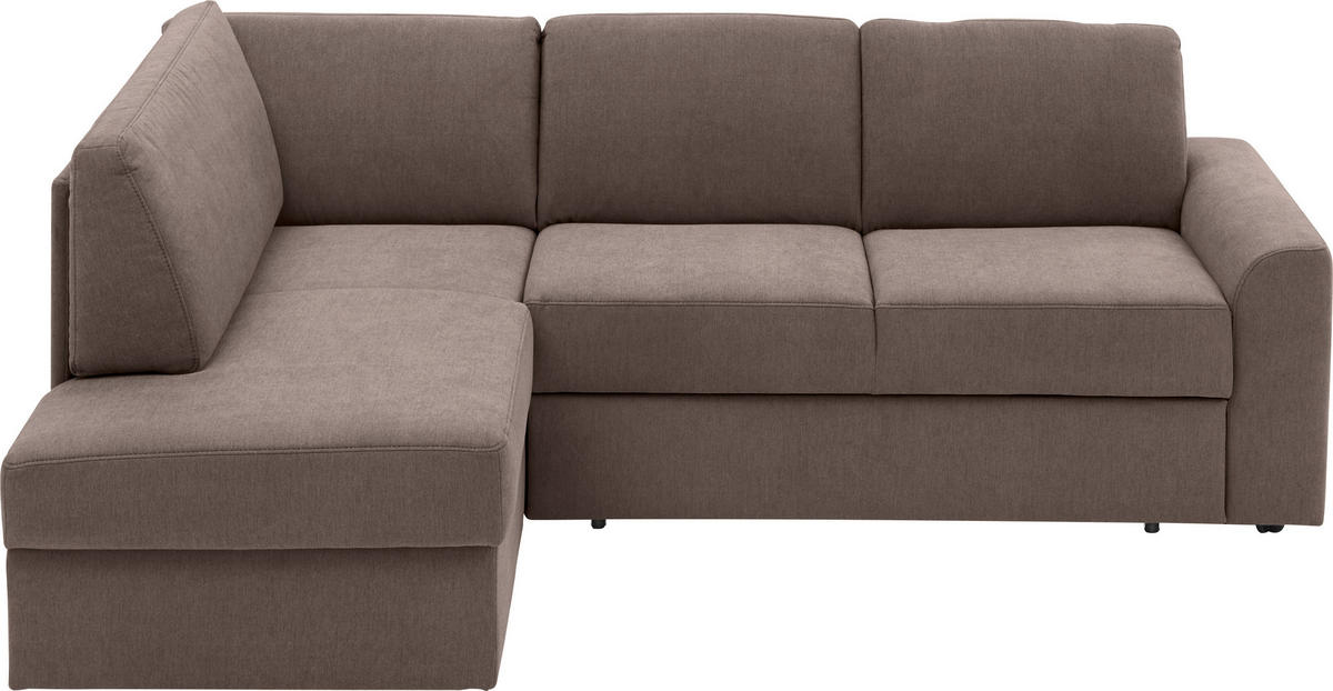 ECKSOFA in Mikrofaser Braun  165/224 cm  - Schwarz/Braun, KONVENTIONELL, Kunststoff/Textil (165/224cm) - Xora