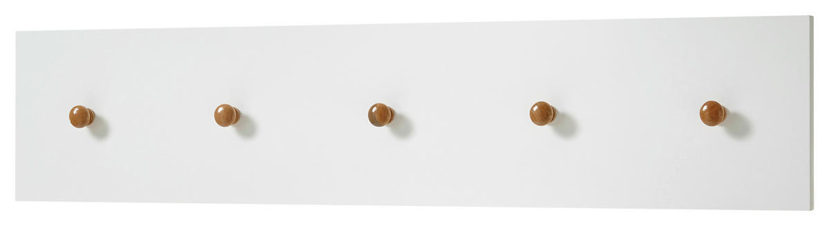 GARDEROBENLEISTE  in Asteiche Weiss, Eichefarben  - Weiss/Eichefarben, Design, Holz/Holzwerkstoff (97/15/2cm)