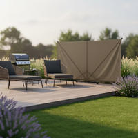 SICHTSCHUTZ - Taupe/Anthrazit, KONVENTIONELL, Textil/Metall (280/150cm) - Siena Garden