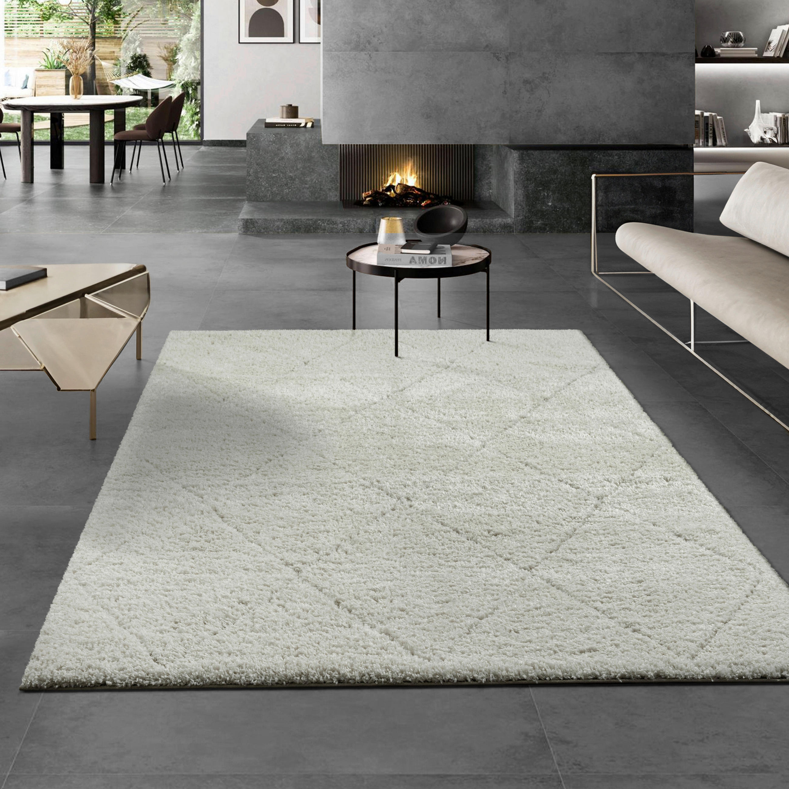 HOCHFLORTEPPICH 160/230 cm Ideal Shaggy Creme  - Creme, Basics, Textil (160/230cm)