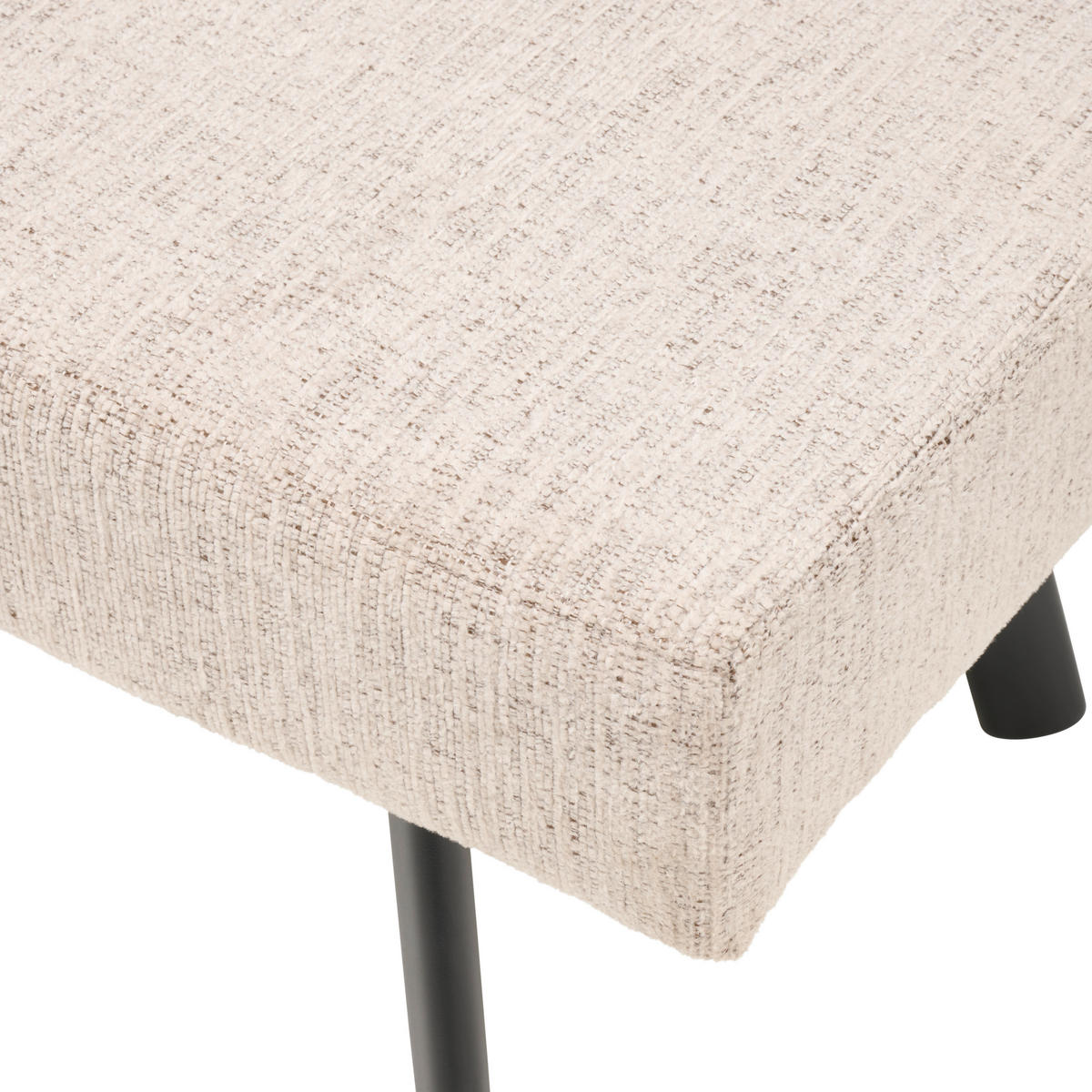 SITZBANK 140/88/62 cm Webstoff Beige  - Beige/Schwarz, KONVENTIONELL, Textil/Metall (140/88/62cm) - MID.YOU