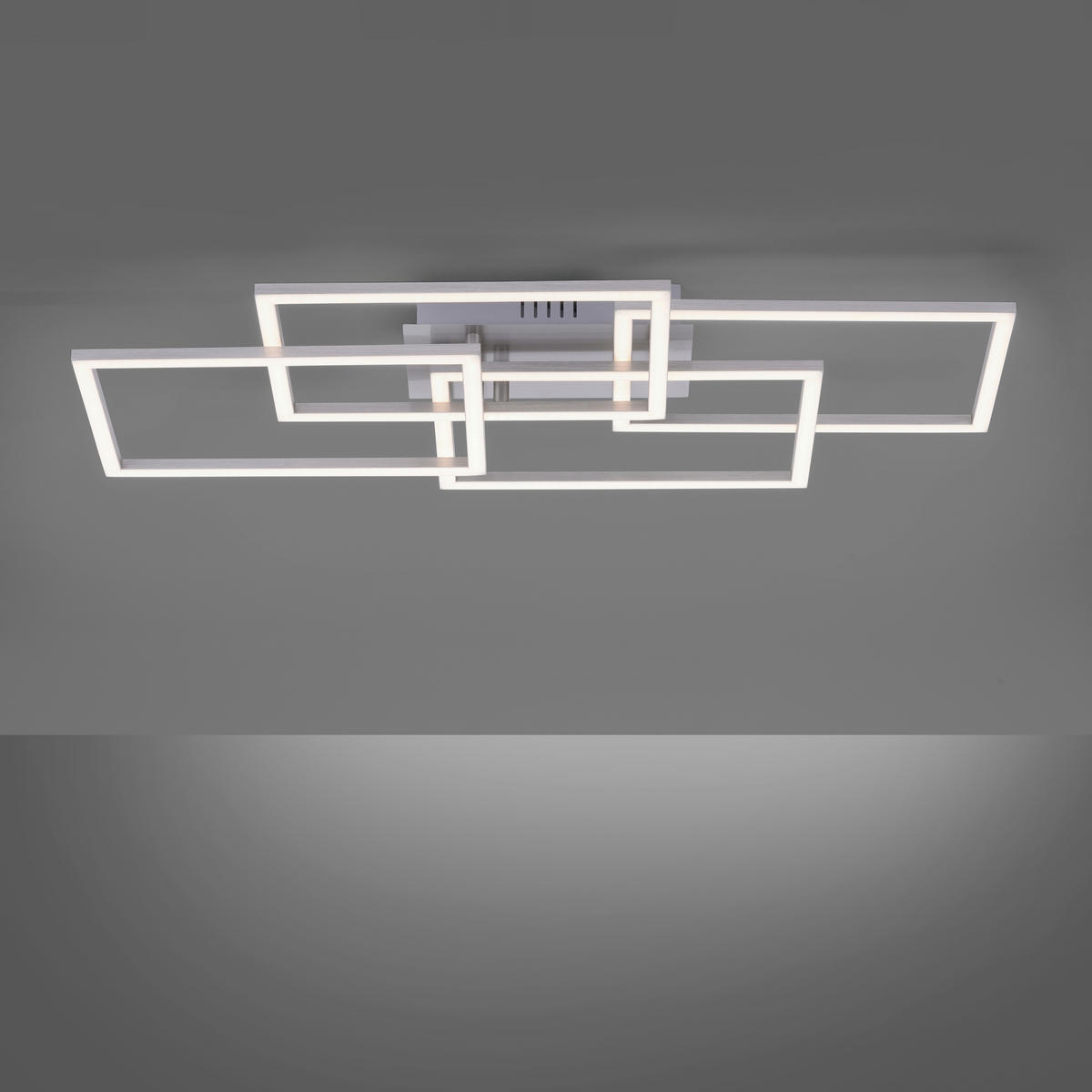 LED-DECKENLEUCHTE 70/34,5/9,5 cm   - Alufarben, Design, Kunststoff/Metall (70/34,5/9,5cm)