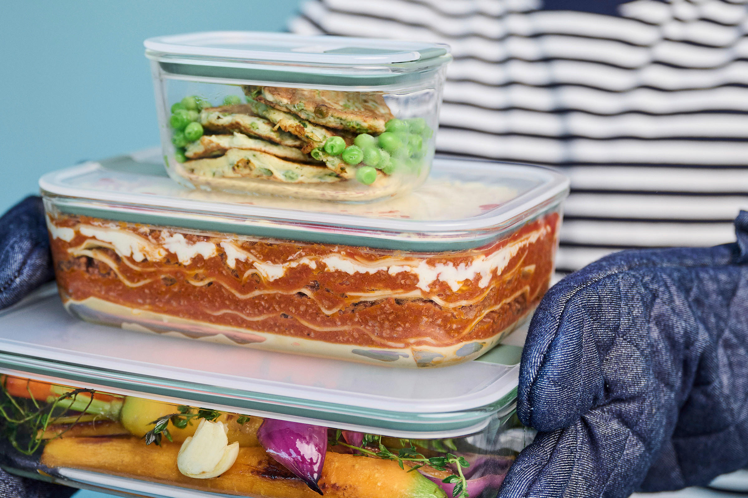 FRISCHHALTEDOSE Easyclip 0,7 L  - Klar/Salbeigrün, Basics, Kunststoff (11,9/7,0/16,7cm) - Mepal