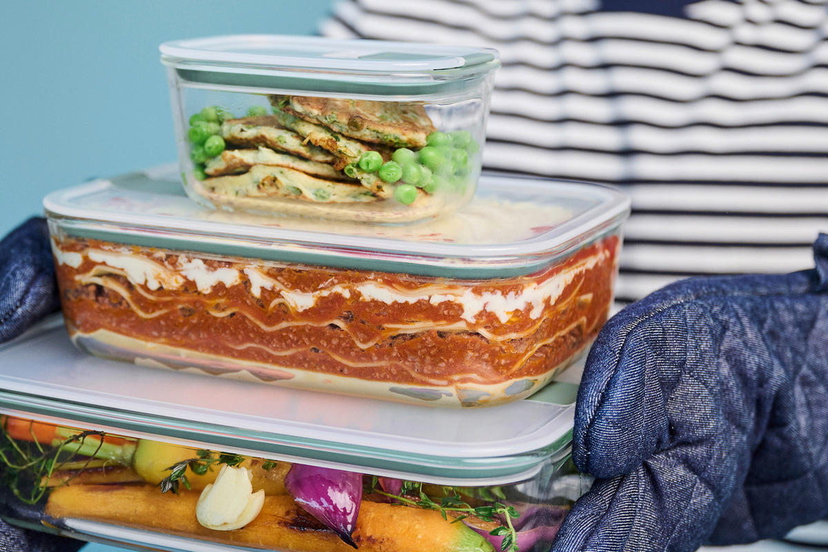 FRISCHHALTEDOSE Easyclip 0,7 L  - Klar/Salbeigrün, Basics, Kunststoff (11,9/7,0/16,7cm) - Mepal